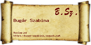 Bugár Szabina névjegykártya